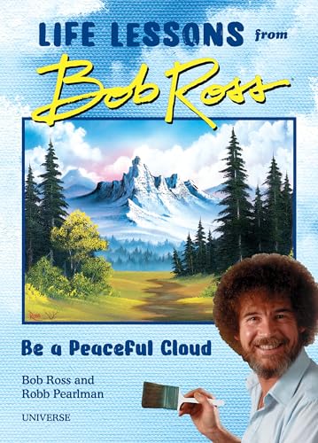 Book cover featuring Bob Ross, a mountain landscape, and trees.