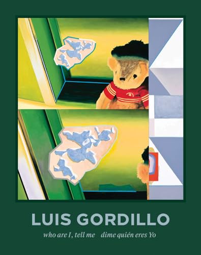 Book cover featuring a painted portrait of a teddy bear with abstract shapes.