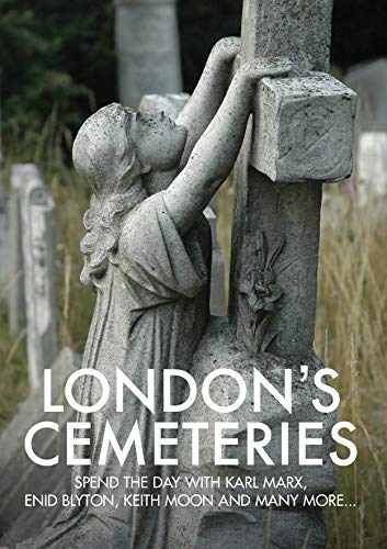 Book cover featuring a weathered stone angel mourning at a grave.