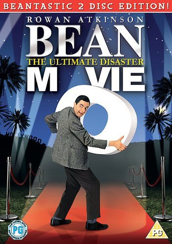 “Bean” movie DVD cover featuring Rowan Atkinson and a large letter “B”.
