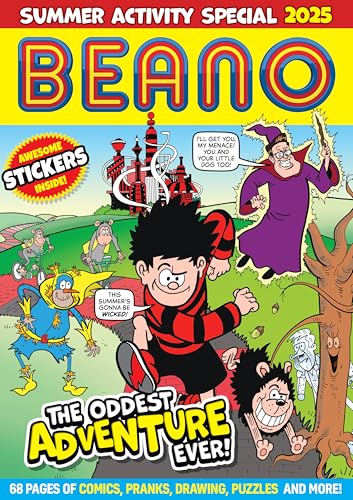 Beano Summer Activity Special 2025 cover with cartoon characters and a castle.