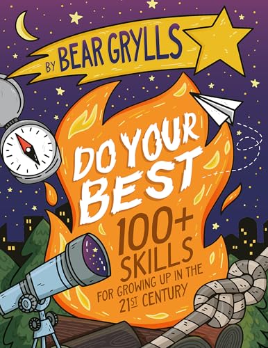 Book cover with flames, compass, telescope, and text “Do Your Best.”