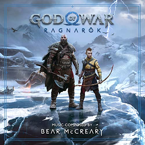 God of War Ragnarök soundtrack CD cover featuring Kratos and Atreus.