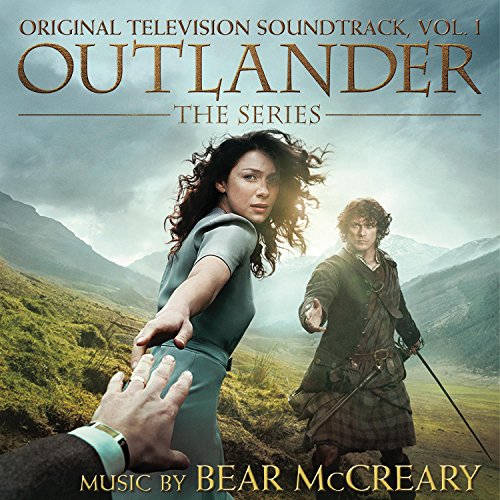 “Outlander” soundtrack CD cover featuring characters in a Scottish landscape.