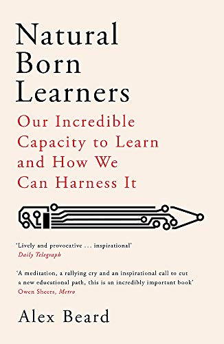 Book cover: "Natural Born Learners" with a pencil illustration.