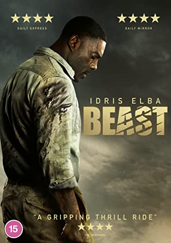 DVD cover for "Beast" featuring Idris Elba in profile, looking down.