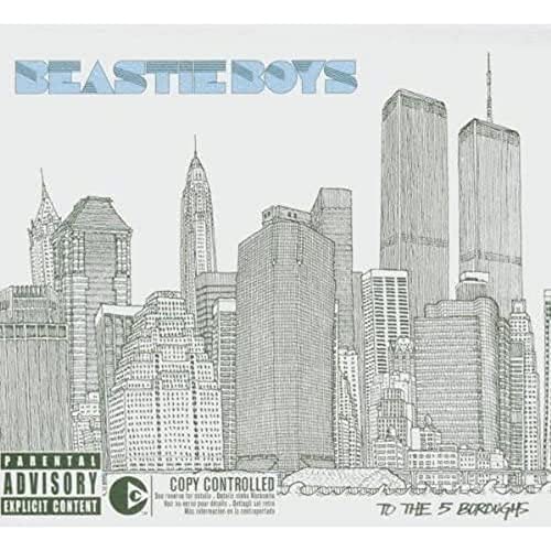 Line drawing of the New York City skyline featuring the Twin Towers.