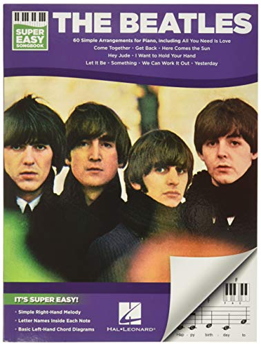 Cover of The Beatles Super Easy Songbook featuring a photo of the band.