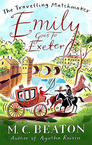 Book cover: horse-drawn carriage, rider, and Exeter cityscape in watercolor style.