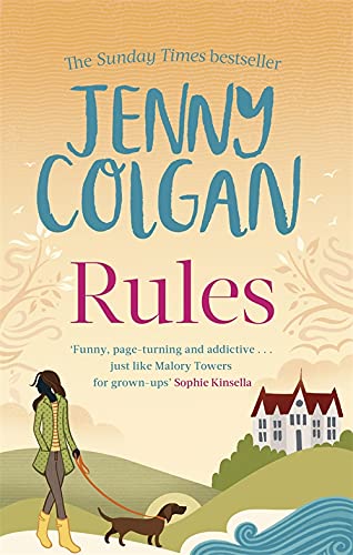 Book cover: "Rules" by Jenny Colgan, featuring a woman with a dog.