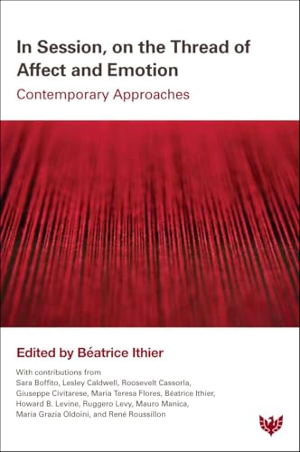 Red book cover with white text: "In Session, on the Thread of Affect and Emotion.