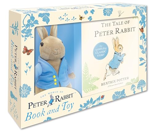 Gift set with Peter Rabbit plush toy and illustrated book.