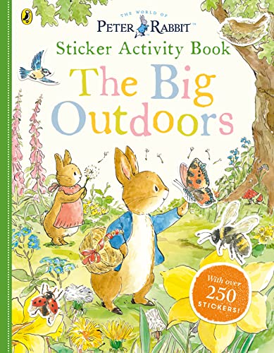 Peter Rabbit sticker activity book cover featuring Peter Rabbit and friends in a garden.