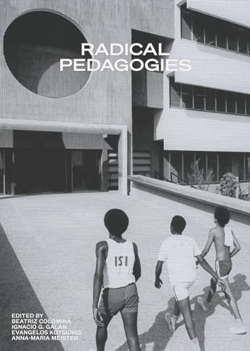 Black and white book cover showing three people walking toward a modern concrete building.