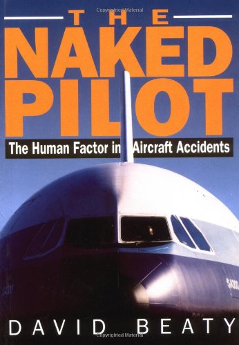 Book cover: “The Naked Pilot” with a close-up of an airplane nose.