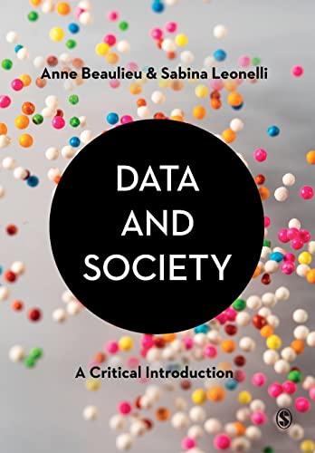 Book cover: "Data and Society" with colorful scattered spheres.