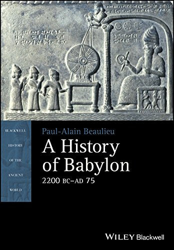 Book cover: “A History of Babylon” with ancient Babylonian relief image.