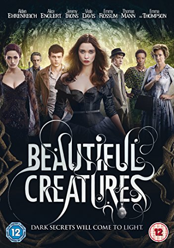 DVD cover for "Beautiful Creatures" featuring a group of people in a dark setting.