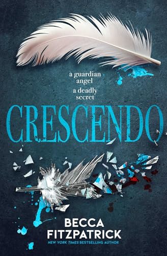 Book cover featuring a white feather above a shattered silver feather on dark blue.