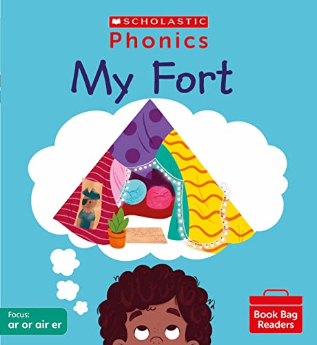 Book cover for "My Fort," showing a child looking at a colorful tent.