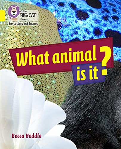 Book cover with animal textures, text reading "What animal is it?".