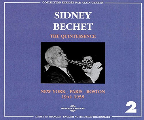 Sidney Bechet portrait on a purple album cover for a 2CD set.