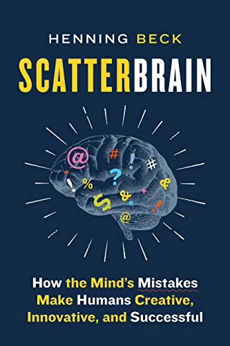 Book cover: "Scatterbrain" with an illustrated brain and symbols.