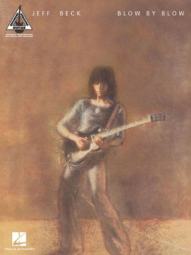 Jeff Beck playing guitar on the cover of "Blow by Blow" songbook.