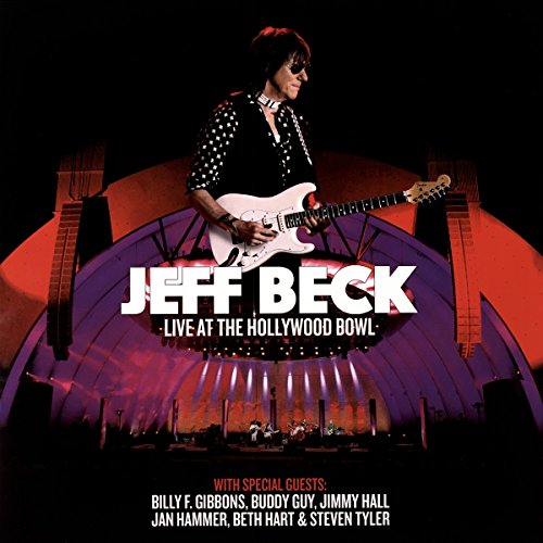 Jeff Beck playing guitar onstage at the Hollywood Bowl, album cover.