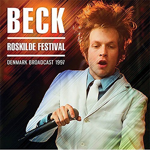 Beck performing at Roskilde Festival in 1997, CD cover art.