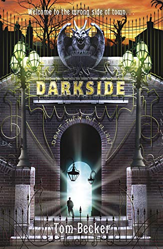 Book cover showing a stone gargoyle above a brick archway with a silhouette inside.