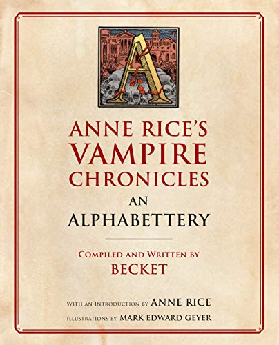 Book cover for "Anne Rice's Vampire Chronicles An Alphabettery" with ornate letter "A".
