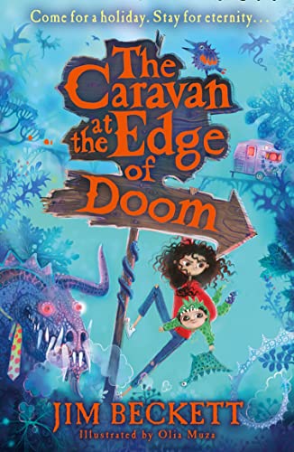 Book cover featuring a signpost, children, and fantastical creatures.