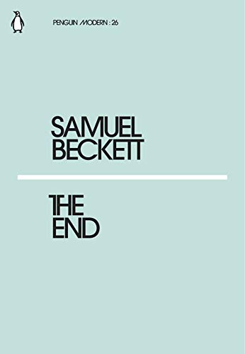 "Book cover of 'The End' by Samuel Beckett, mint green with black text."