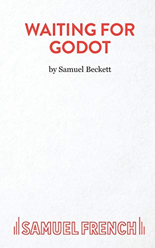 White cover with red text: "Waiting for Godot" by Samuel Beckett.