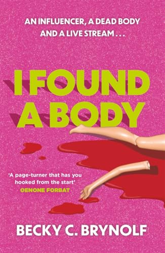 Book cover: pink background, bold yellow title, and a doll with red liquid.