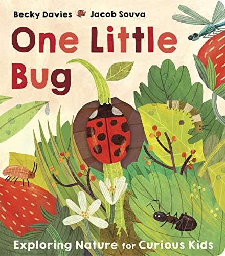 Book cover with a red ladybug, dragonfly, and green foliage.