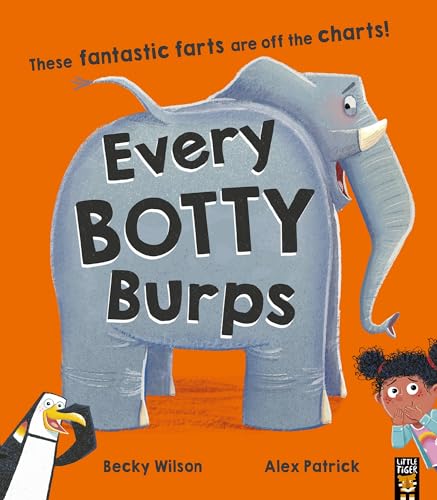 Book cover: grey elephant with large text "Every Botty Burps".