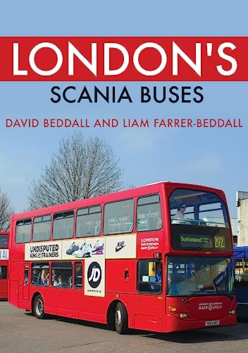 Red London double-decker Scania bus book cover with authors’ names.
