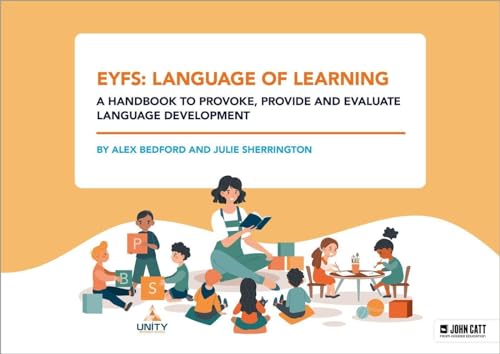 Book cover with teacher and children, titled “EYFS: Language of Learning”.