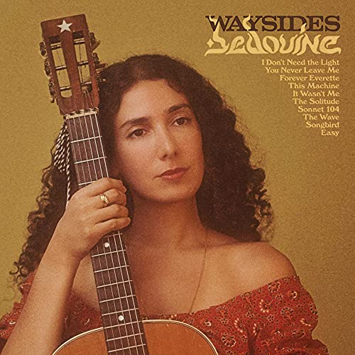 CD cover for Bedouine’s “Waysides” featuring a woman with a guitar.