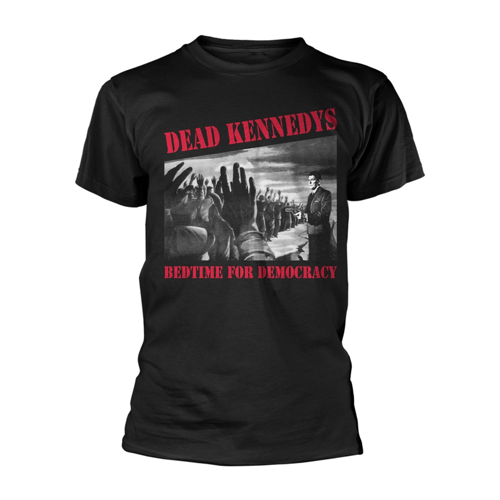 Black t-shirt with "Dead Kennedys" and political imagery print.