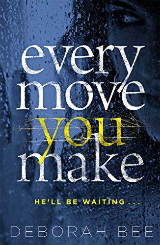 Book cover with text and a blurred image of an eye behind rain.