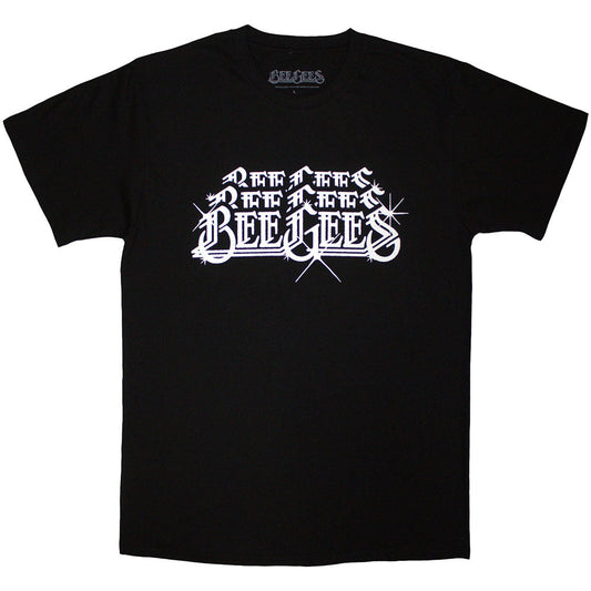 Black t-shirt with stacked Bee Gees logo, size medium.