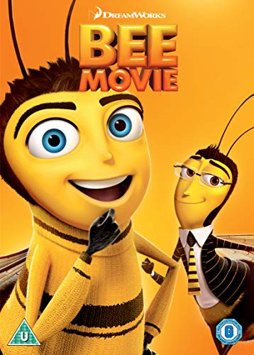 Bee Movie" DVD cover featuring two animated bee characters.