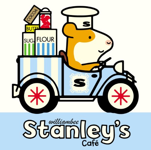 Book cover: colorful café scene, likely illustrated, with "Stanley's Café" title.
