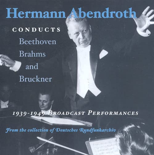 Hermann Abendroth conducting, a portrait from a classical music CD cover.