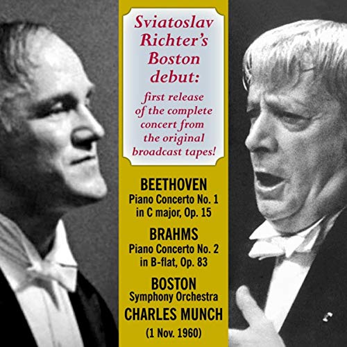 CD cover featuring Sviatoslav Richter and Charles Munch with text listing Beethoven and Brahms works.