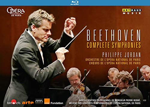DVD cover featuring conductor Philippe Jordan and orchestra performing Beethoven’s symphonies.