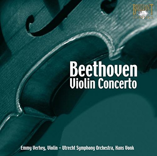 CD cover featuring a violin scroll and text: Beethoven Violin Concerto.